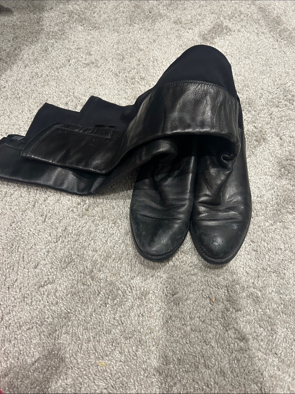 Vince Camuto Black Over-the-Knee Leather Boots